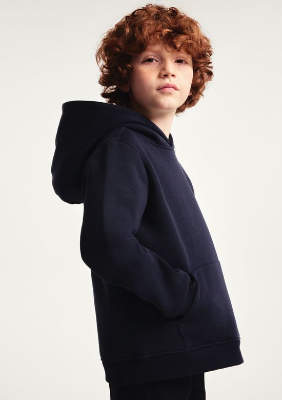 Foto do produto: Blusão Básico Infantil Unissex Em Moletom Com Capuz - Preto