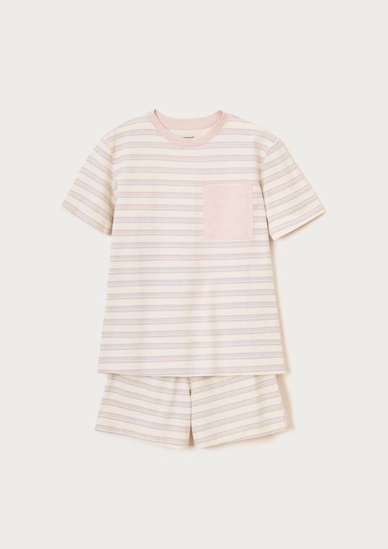 Foto do produto: Pijama Curto Infantil Menina Em Algodão Estampada - Rosa