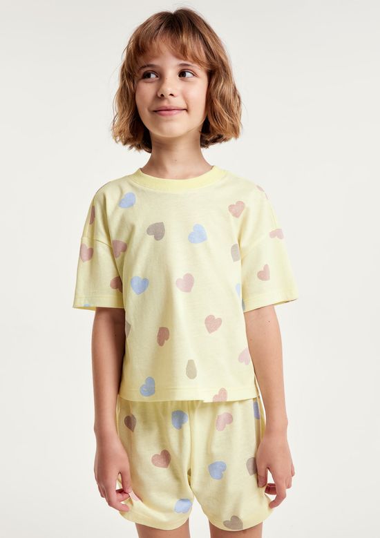 Foto do produto: Pijama Infantil Menina Box Estampado - Amarelo