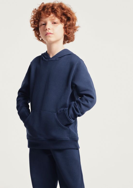 Foto do produto: Blusão Básico Infantil Unissex Em Moletom Com Capuz - Azul