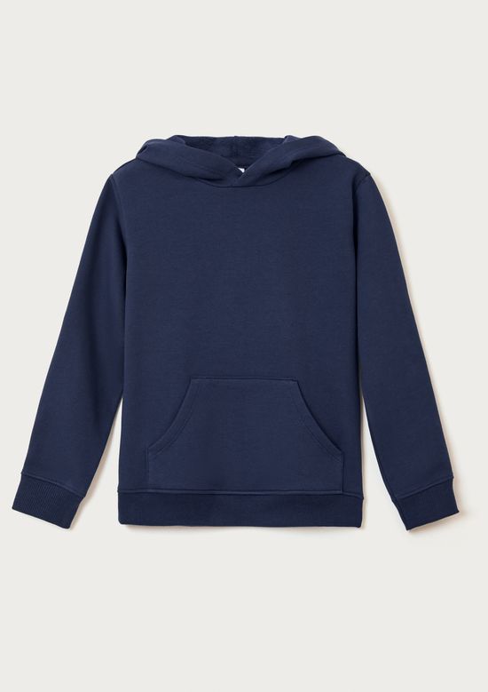 Foto do produto: Blusão Básico Infantil Unissex Em Moletom Com Capuz - Azul
