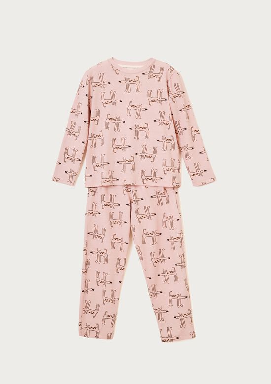 Foto do produto: Conjunto de Pijama Longo Infantil Menina Estampado - Rosa