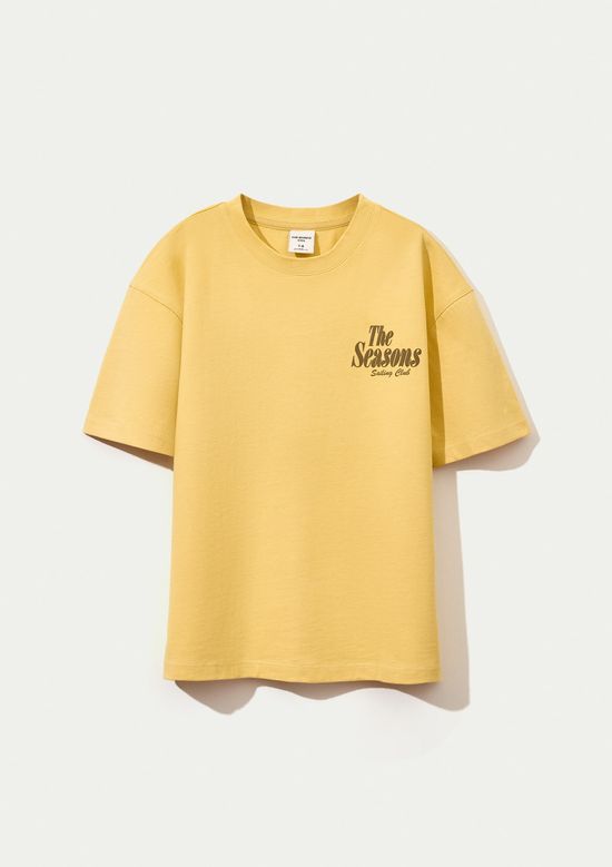 Foto do produto: Camiseta Infantil Menino Super Cotton Oversized - Amarelo