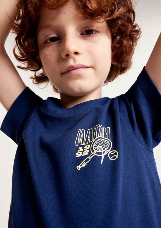 Foto do produto: Camiseta Infantil Menino Regular Estampada - Azul
