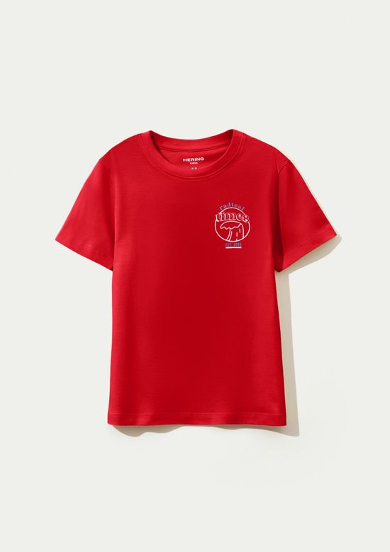 Foto do produto: Camiseta Infantil Menino Manga Curta Com Estampa - Vermelho