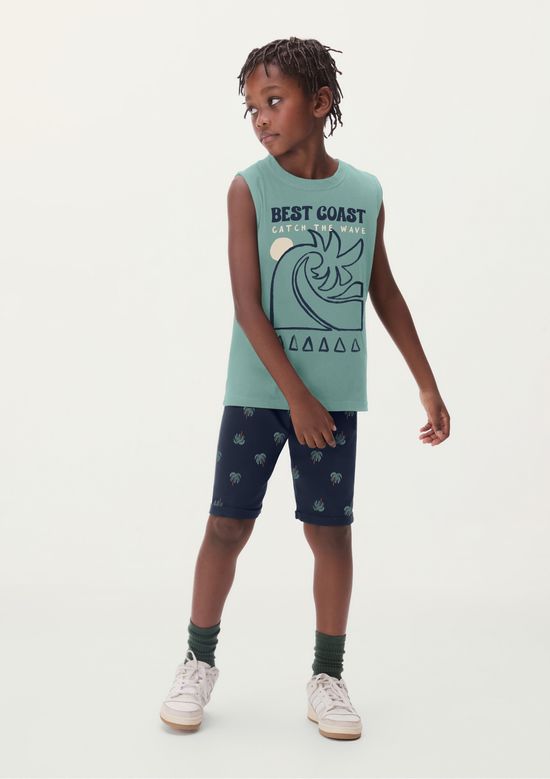 Foto do produto: Conjunto Curto Infantil Menino Com Estampa - Azul