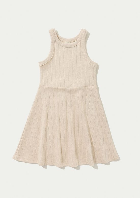 Foto do produto: Vestido Infantil Curto Ribana Com Linho - Off white