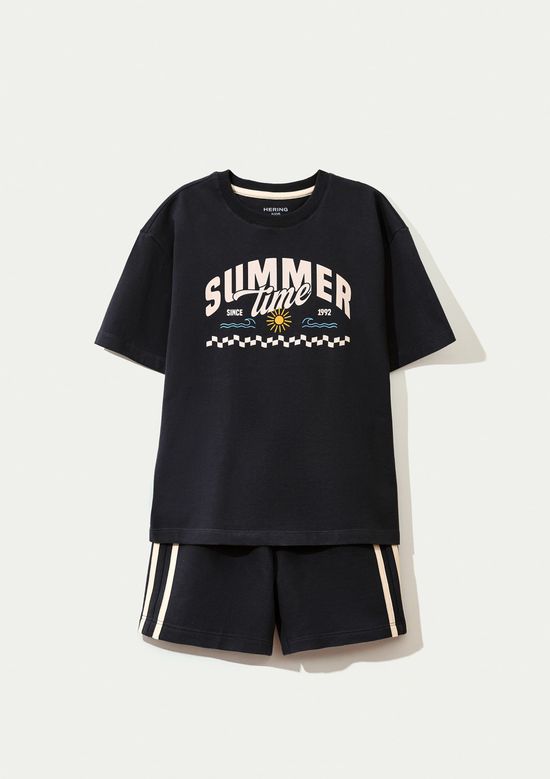 Foto do produto: Conjunto Infantil Menino Curto Estampado - Preto