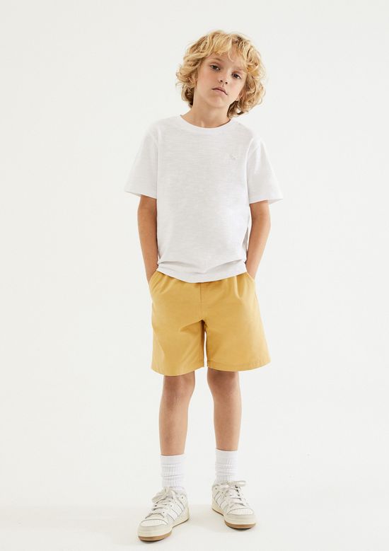 Foto do produto: Bermuda Infantil Menino Reta - Amarelo