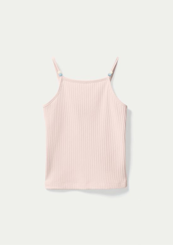 Foto do produto: Regata Infantil Menina Alça de Miçangas - Rosa