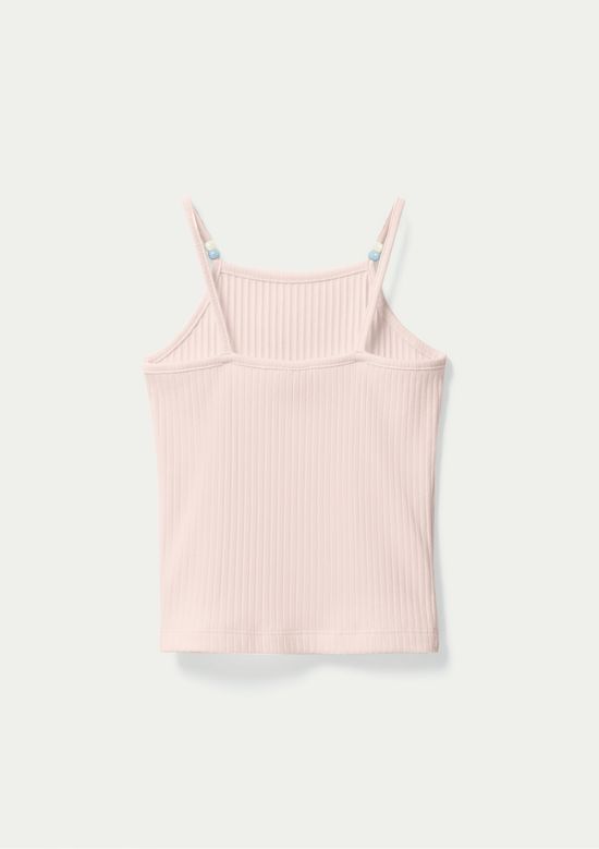 Foto do produto: Regata Infantil Menina Alça de Miçangas - Rosa