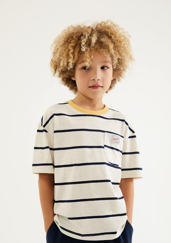 Foto do produto: Camiseta Infantil Menino Fio Tinto Listrada - Azul