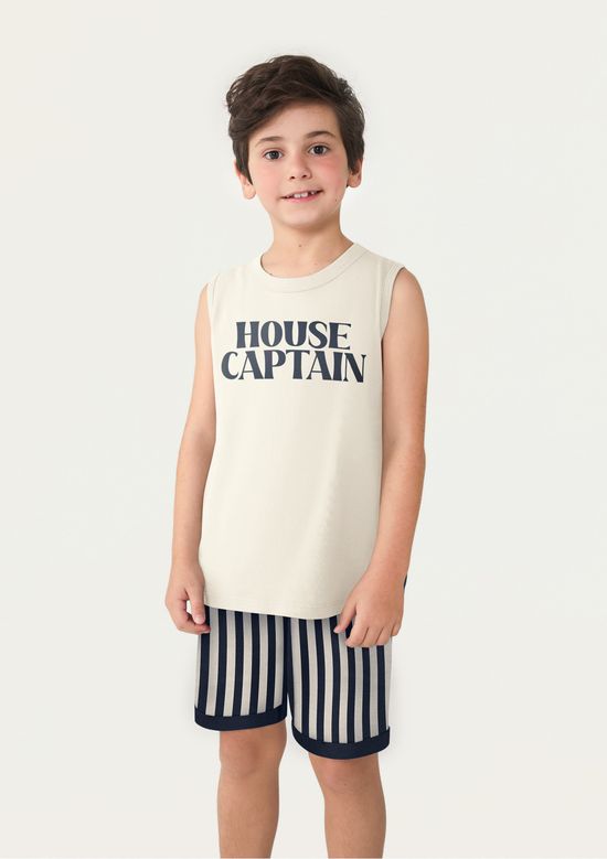 Foto do produto: Conjunto Curto Infantil Menino Com Estampa - Branco