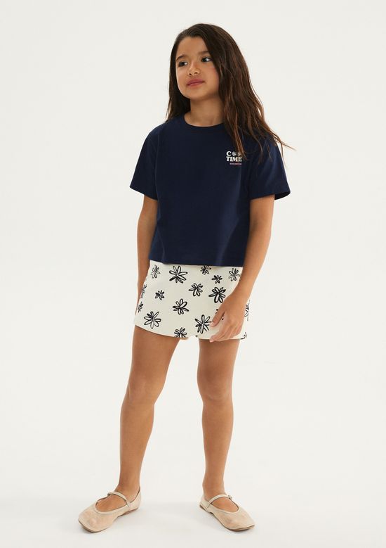 Foto do produto: Conjunto Curto Infantil Menina Estampado - Azul