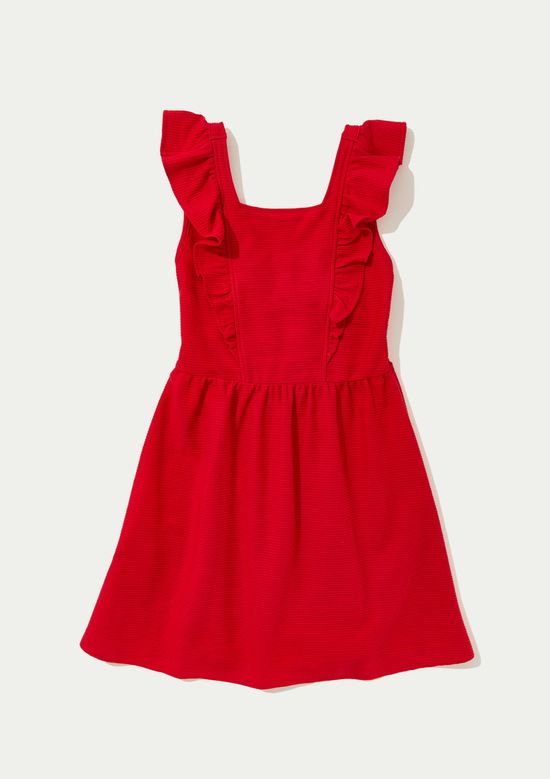 Foto do produto: Vestido Infantil Com Babados - Vermelho