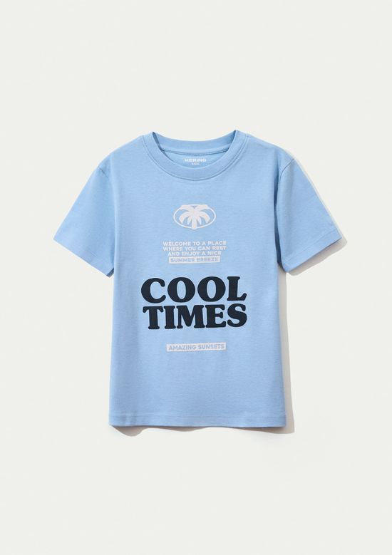 Foto do produto: Camiseta Infantil Menino Manga Curta Com Estampa - Azul