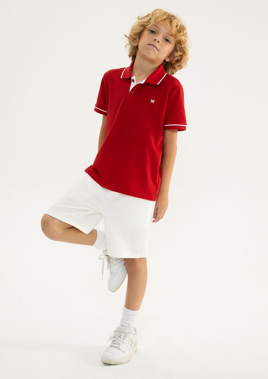 Foto do produto: Bermuda Básica Infantil Menino Em Moletom - Off white