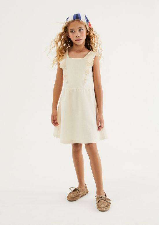 Foto do produto: Vestido Infantil Com Babados - Creme