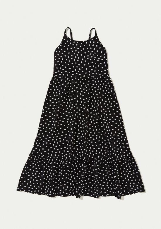 Foto do produto: Vestido Infantil Midi Com Alças Finas - Preto