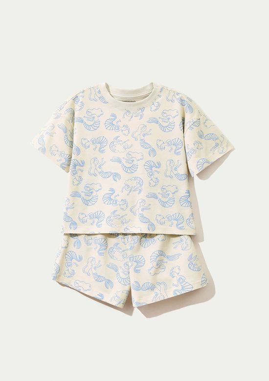 Foto do produto: Pijama Infantil Menina Box Estampado - Creme