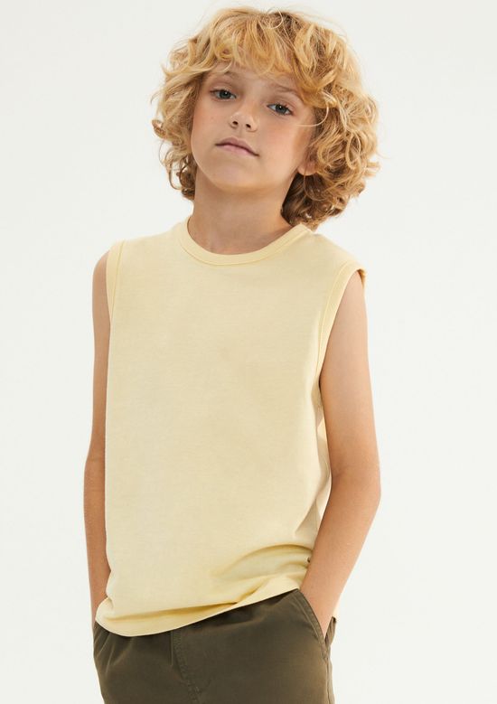 Foto do produto: Regata Básica Infantil Menino Regular - Amarelo