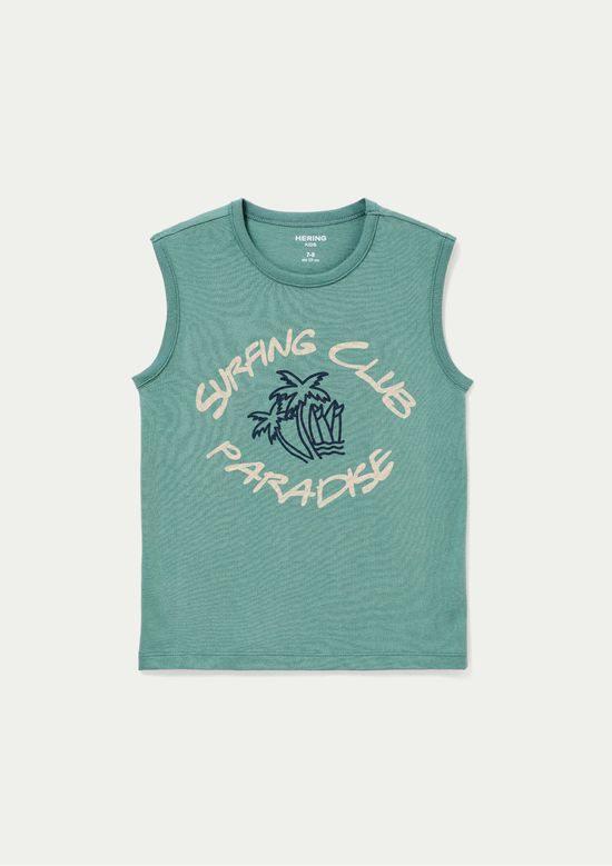 Foto do produto: Regata Infantil Menino Em Malha Com Estampa - Azul