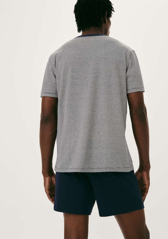 Foto do produto: Pijama Curto Masculino Com Linho - Azul