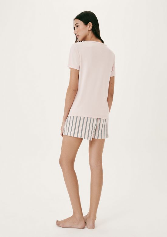 Foto do produto: Pijama Curto Feminino Estampado - Rosa