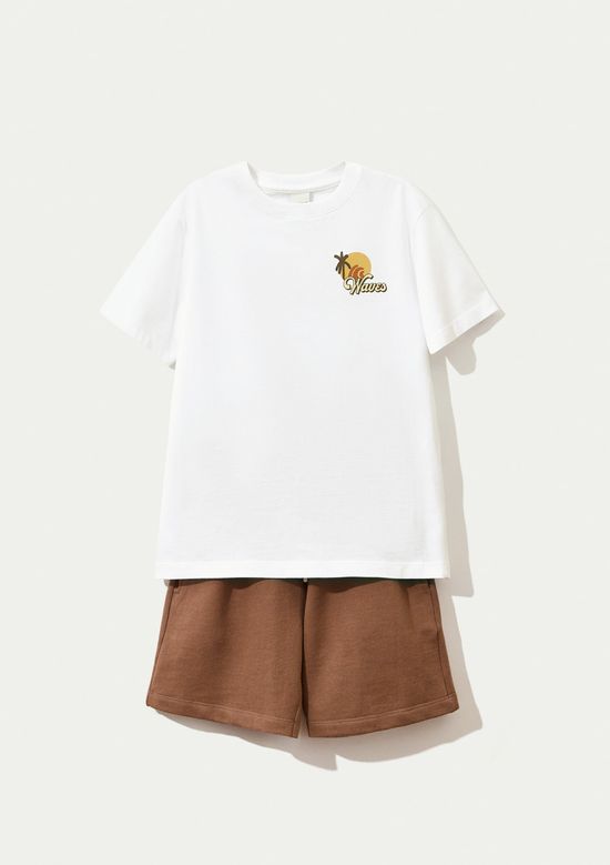 Foto do produto: Conjunto Infantil Menino Oversized Estampado - Branco