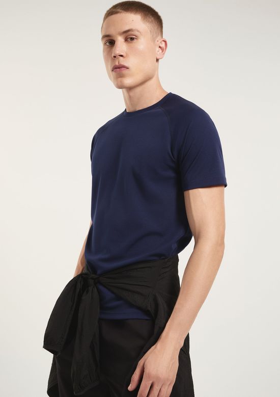 Foto do produto: Camiseta Esportiva Masculina Manga Curta Raglan - Azul