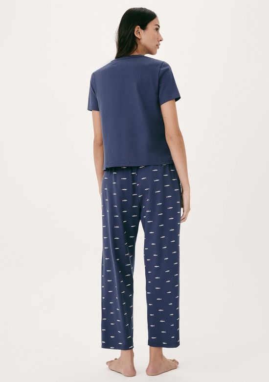 Foto do produto: Pijama Longo Feminino Estampado - Azul