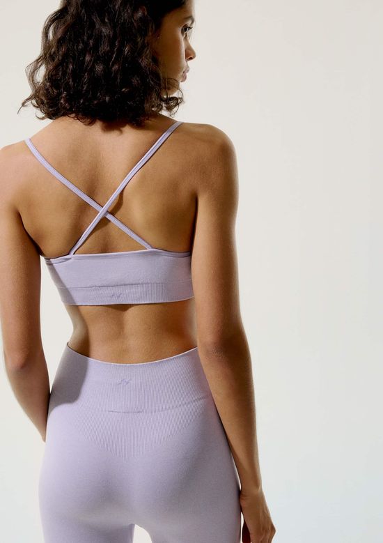 Foto do produto: Top Esportivo Rajado Alças Finas - Lilás