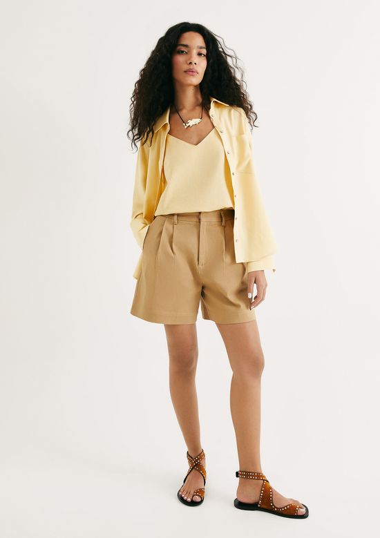 Foto do produto: Regata Feminina Decote V Box - Amarelo