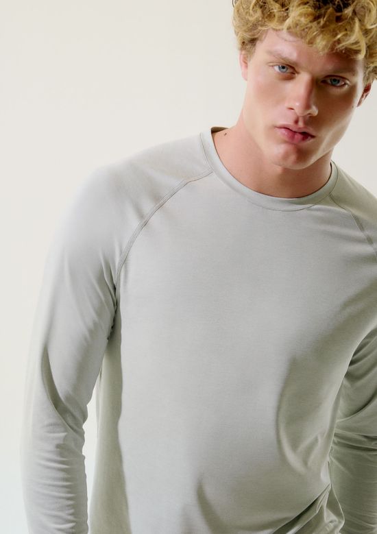 Foto do produto: Camiseta Esportiva Masculina Manga Longa Raglan - Cinza