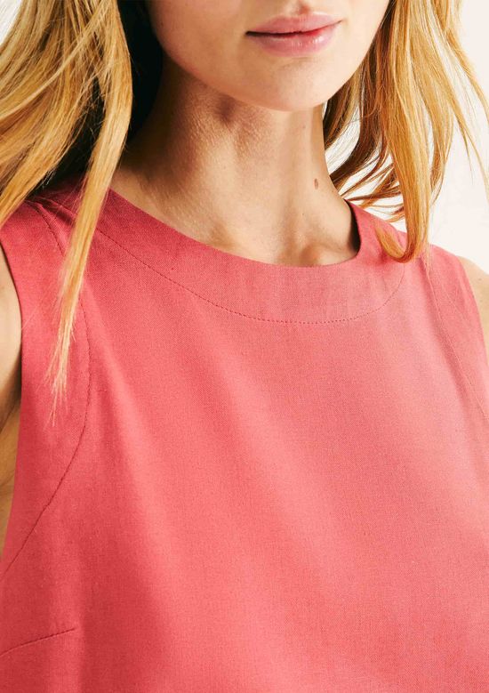 Foto do produto: Regata Feminina Com Linho - Rosa