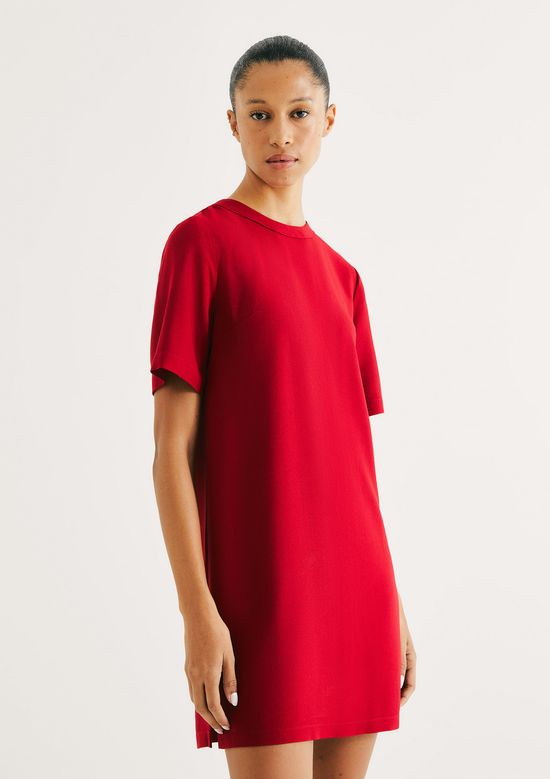 Foto do produto: Vestido Curto Em Viscose Creponada - Vermelho