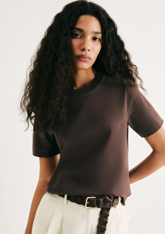 Foto do produto: Camiseta Feminina Manga Curta Super Cotton - Marrom