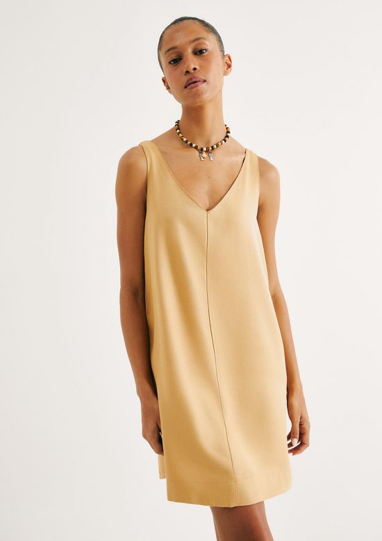 Foto do produto: Vestido Curto Com Decote V - Creme