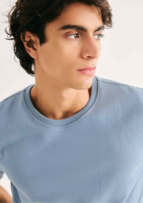 Foto do produto: Camiseta Masculina Regular Texturizada - Azul