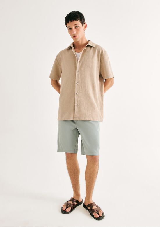 Foto do produto: Bermuda Básica Masculina Em Sarja - Azul