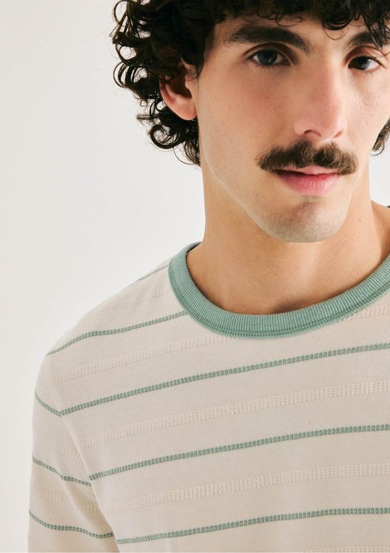 Foto do produto: Camiseta Masculina Manga Curta Fio Tinto Listrada - Verde