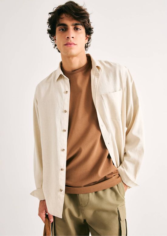 Foto do produto: Camiseta Masculina Regular Texturizada - Marrom