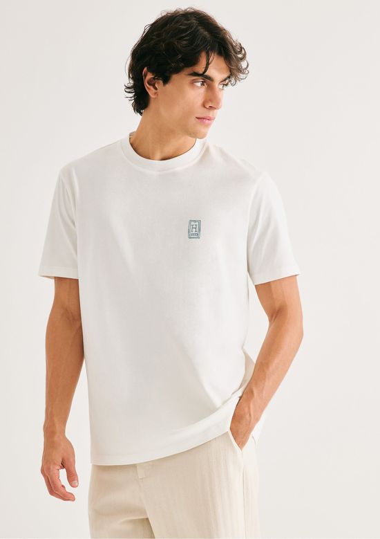 Foto do produto: Camiseta Masculina Comfort Super Cotton Estampada - Off white