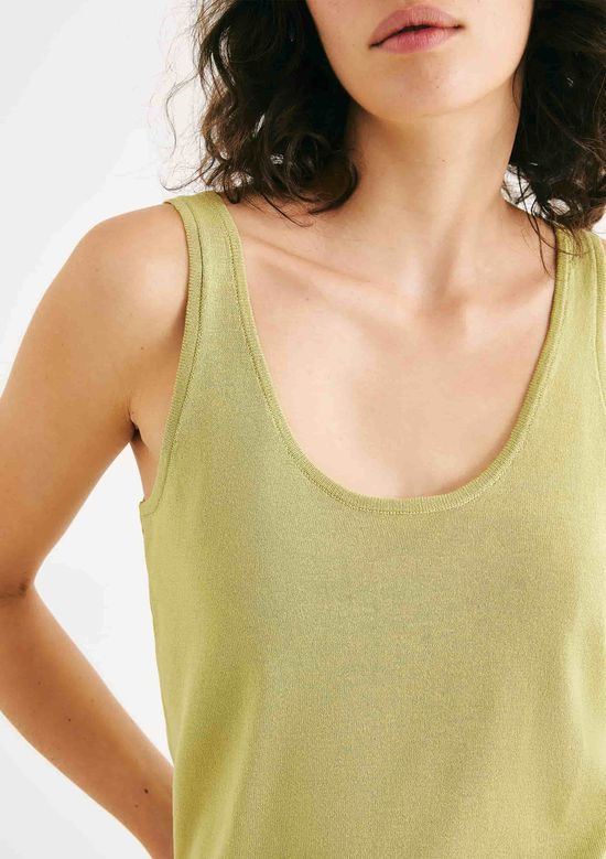 Foto do produto: Regata Feminina Em Tricô Leve - Verde