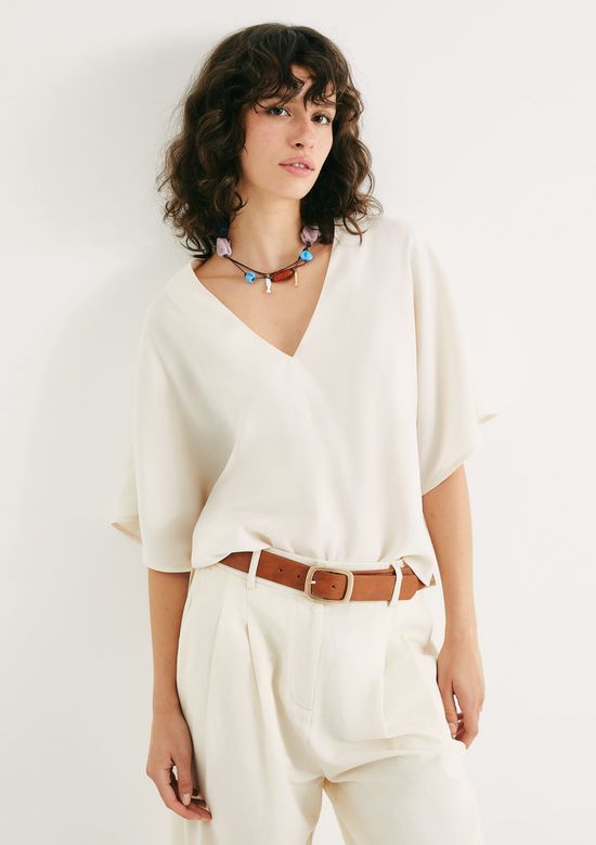 Foto do produto: Blusa Feminina Box Em Peach Touch - Creme