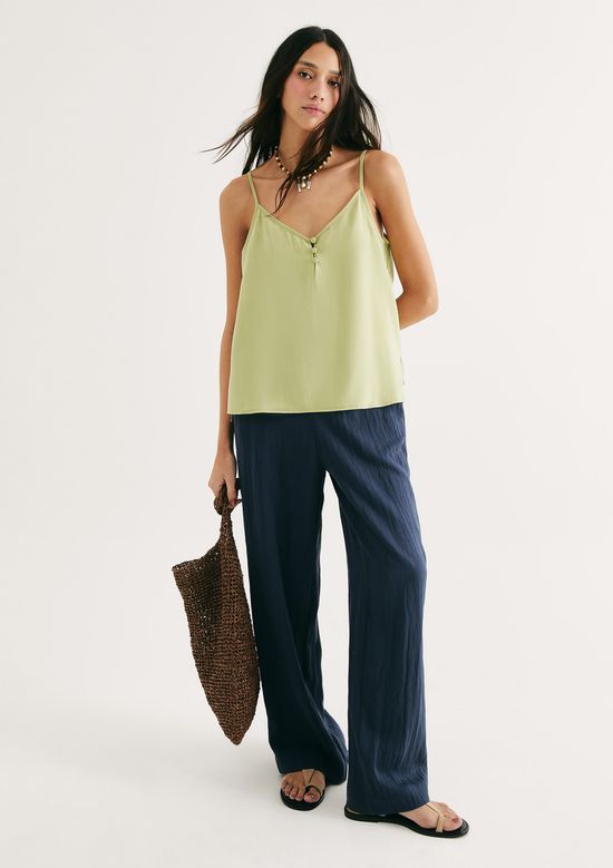 Foto do produto: Regata Feminina Regular Em Peach Touch - Verde