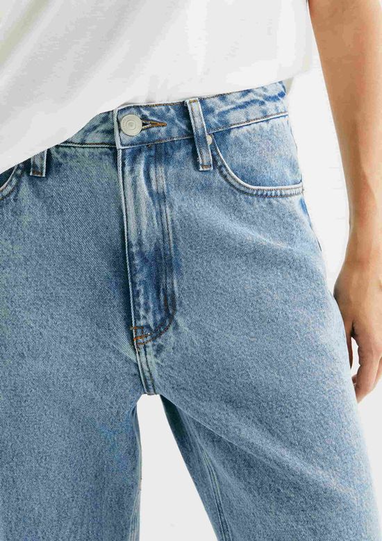 Foto do produto: Calça Jeans Feminina Wide Leg Cintura Média - Azul