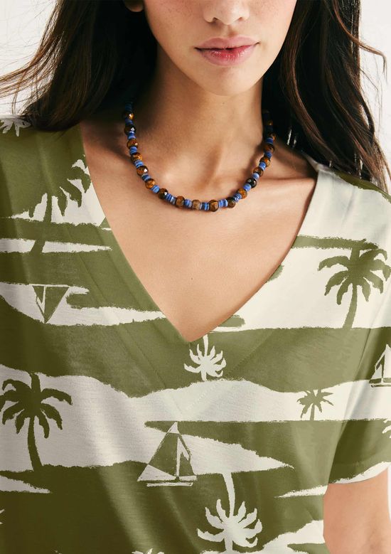 Foto do produto: Blusa Feminina Em Viscose Estampada - Verde