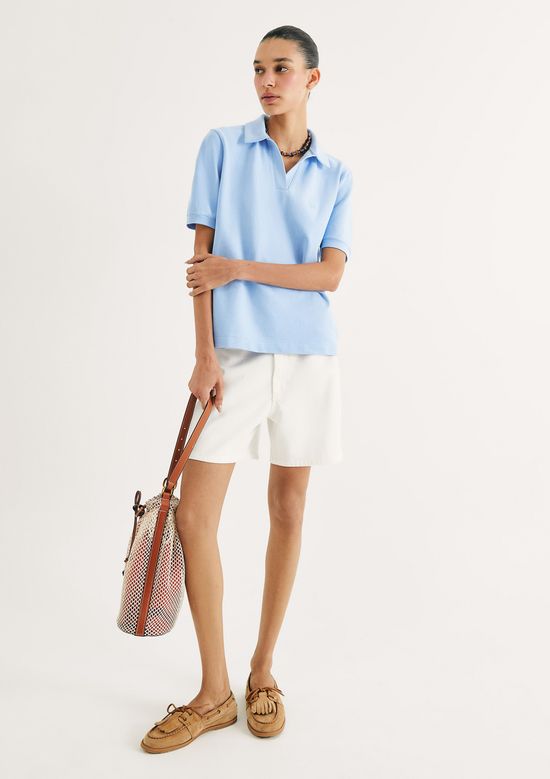 Foto do produto: Camisa Polo Feminina Em Piquet - Azul