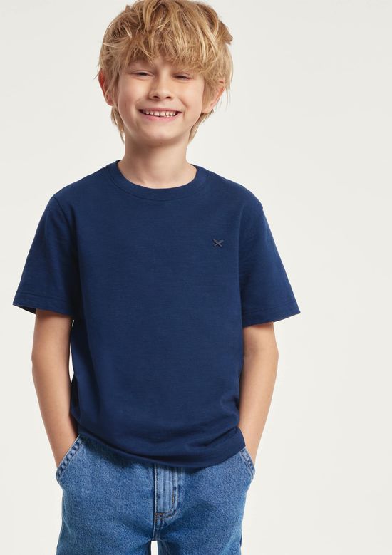 Foto do produto: Camiseta Manga Curta Infantil Menino Flamê - Azul